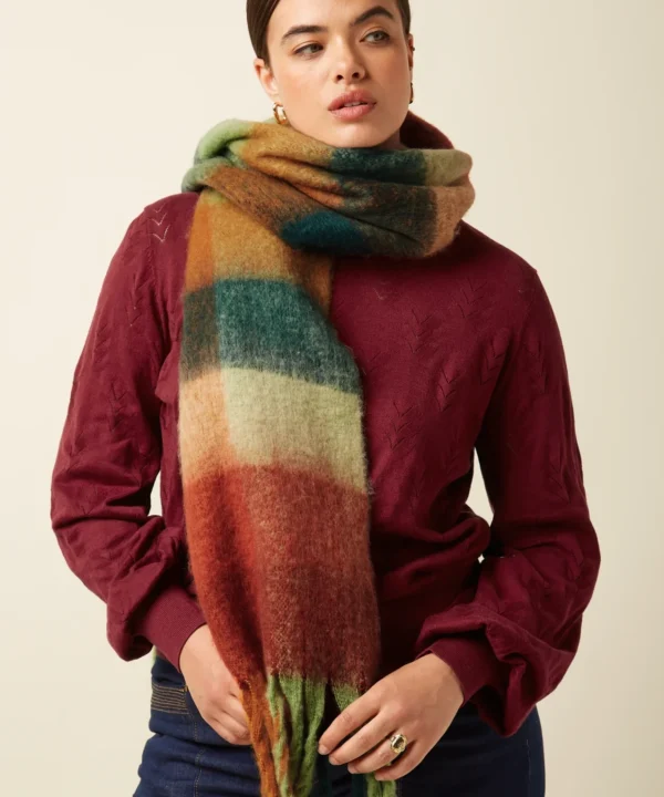 Bufanda gruesa king louie Check Scarf Multi King Louie Espana 09890200 2 scaled e1759906180110