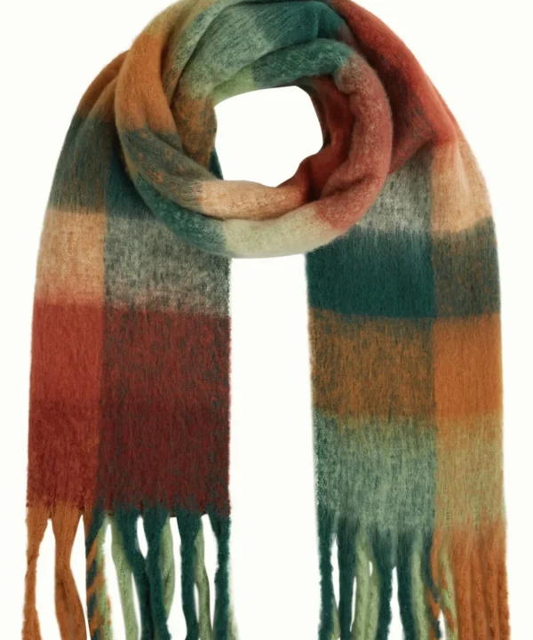 Bufanda gruesa king louie Check Scarf Multi King Louie Espana 09890200 5 scaled e1759906213764
