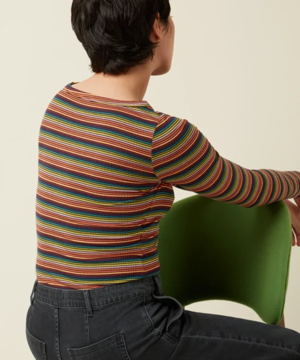 Camiseta King Louie Lili Tee Lumi stripe King louie Espana 10114999 4 scaled e1759939871520