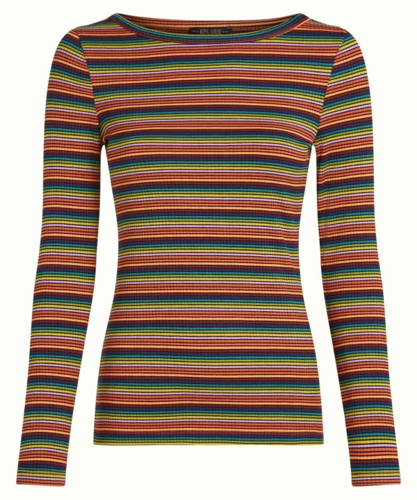 Camiseta King Louie Lili Tee Lumi stripe King louie Espana 10114999 5 scaled e1759939881108