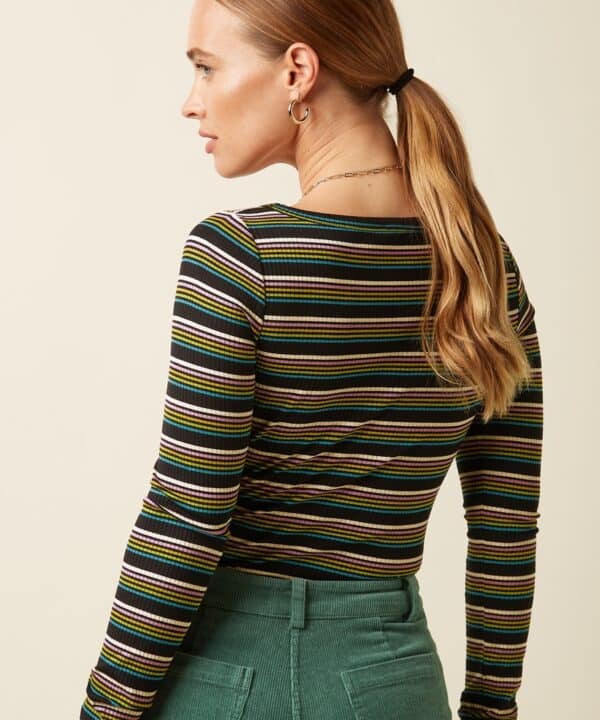 Camiseta King Louie canale rayas multicolor Lili Tee Frostine Stripe king Louie Espana 10121 261 X1 e1759650007854