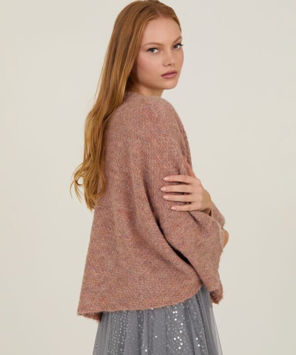 Cardigan meisie corto vigore rosa meisie M14K16PWD 03 e1760815836599