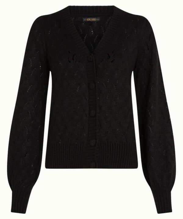 Cardigan negro King Louie Cardi V Farfalle King Louie Espana 09052 001 F e1759661408450