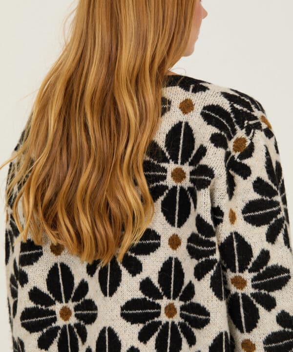 Cardigan punto meisie flores retro meisie M14K17BLK 04 e1760813009681