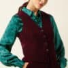 Chaleco terciopelo granate king louie Bianca gilet gamine King louie Espana 10009 607 B e1759700150120