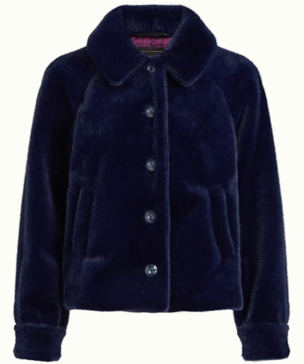 Chaqueta pelo azul King Louie Sylvie jacket Phoenix King Louie Espana 09083 445 F e1759701440511