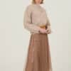 Falda meisie tul y lentejuelas Meisie marron M134F01PWD 01 e1760815379252