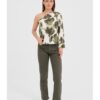 Pantalon BRICKELL VERDE militar 2 mus bombon tejano cinco bolsillos