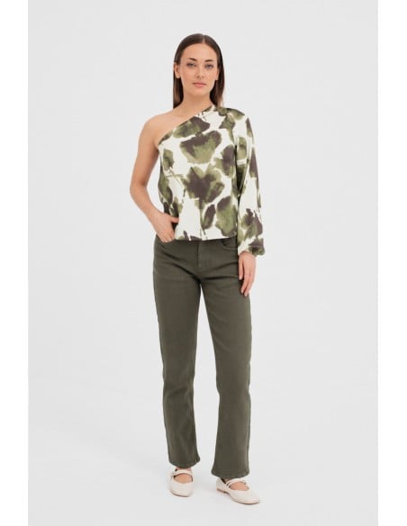 Pantalón crop tiro medio MUS & BOMBON Brickell