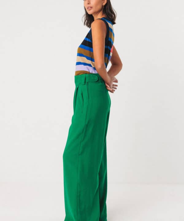 Pantalon Hestia palazzo SKFK verde wtr00560 g5 3 scaled e1760339986633