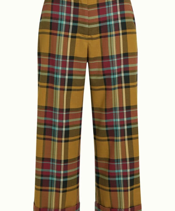 Pantalon cuadros king louie Federica cuff pants caroll check King Louie Espana 09948 551 F e1759698338894