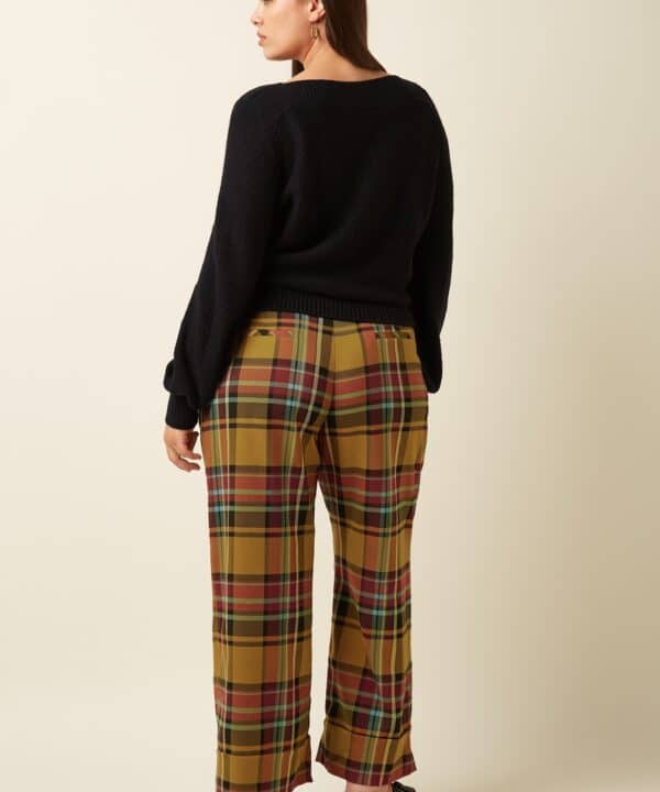 Pantalon cuadros king louie Federica cuff pants caroll check King Louie Espana 09948 551 MB e1759698352335