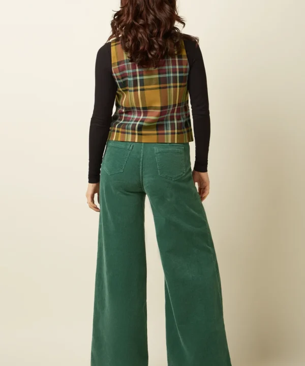Pantalon pana verde king louie Peppa Pants Corduroy 10050293 3 scaled e1759694353532