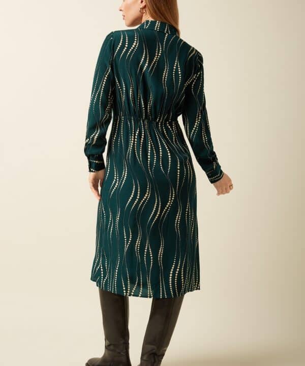 Vestido midi King Louie mina dress twirl King Louie Espana verde 10030 200 MB e1759697773953