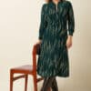 Vestido midi King Louie mina dress twirl King Louie Espana verde 10030 200 MF e1759697787823