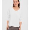 camiseta louis mus bombon escote pico blanca