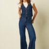 King Louie Espana Chaleco tejano azul Playa denim King Louie 10603 473 MF e1771967773272