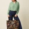 Bolsa eco KING LOUÏE Rochelle estampado hojas