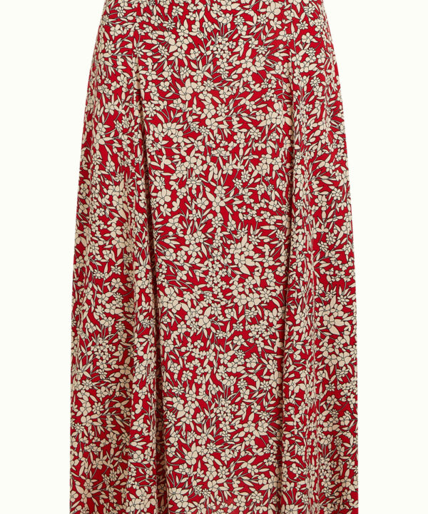 King Louie Espana falda midi laia paradis flores roja king Louie 10259 655 F e1772311544740