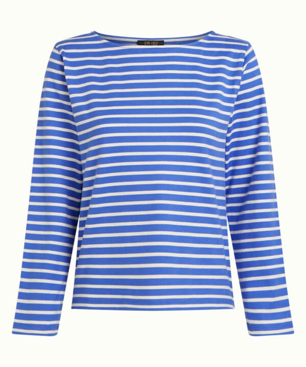 King Louie camiseta sudadera rayas azul royal Boatneck top Britney stripe king Louie 10466 493 F e1771965598146