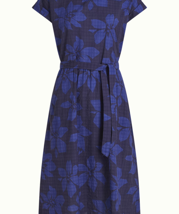 King Louie vestido midi azul Betty Loose fit dress saline King Louie 10334 489 F e1772314870708
