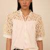 Meisie blusa manga corta volantes Meisïe