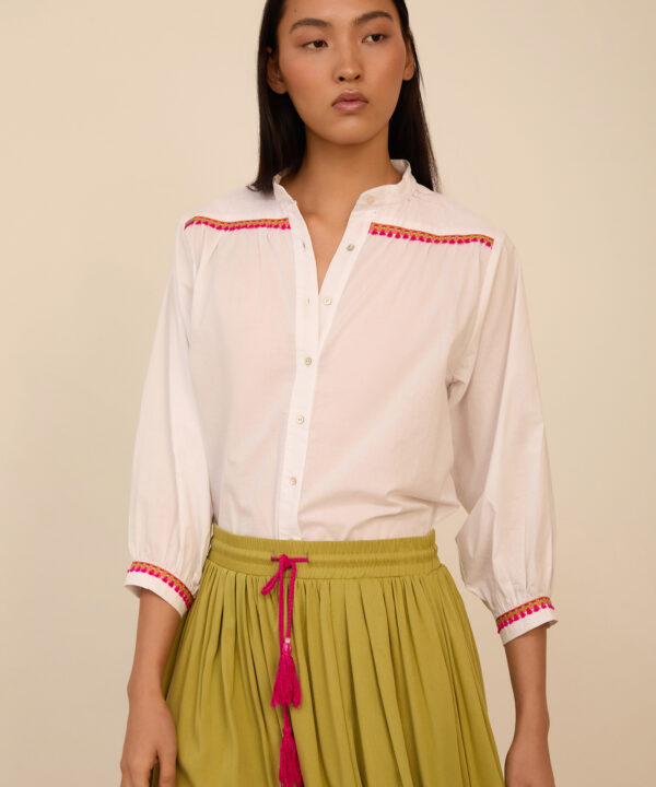 Meisie blusa manga corta volantes Meisïe