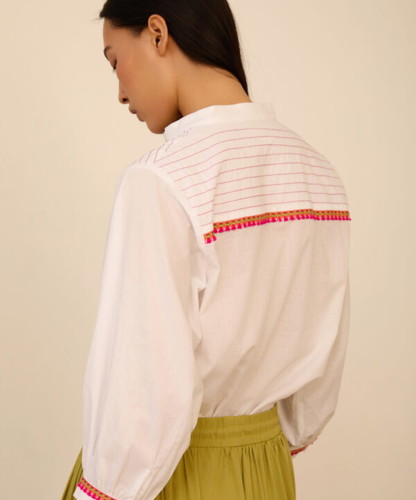 Meisie blusa manga corta volantes Meisïe