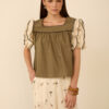 Meisie blusa manga corta volantes Meisïe