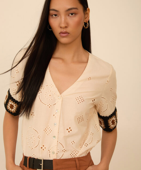 Meisie blusa puño crochet meisïe