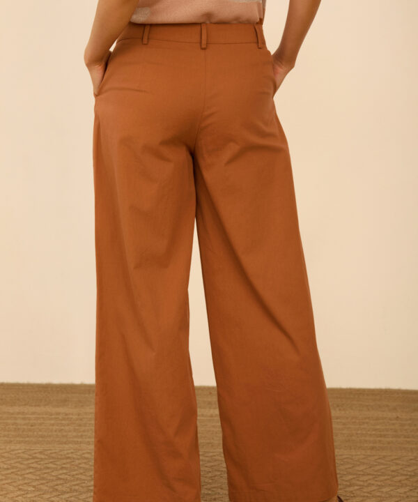 Meisie pantalon palazzo hebilla camel meisïe