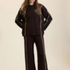 Meisie pantalones punto a rayas de lurex meisie M114P02OTT 6