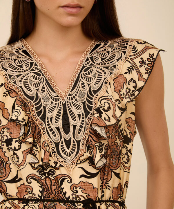 Meisie vestido largo estampado pasley meisïe