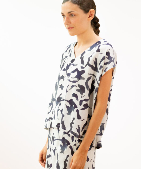 Blusa P.A.N estampado marino