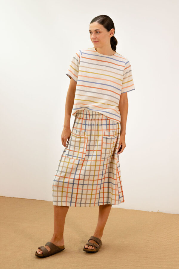 Falda P.A.N cuadros colores - Imagen 2