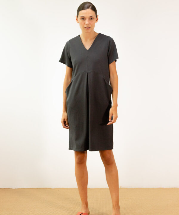 Alternative view of Vestido midi P.A.N gris