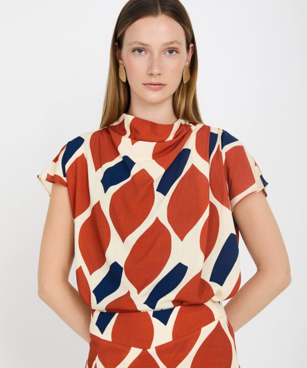 Blusa SKATÏE estampado geométrico