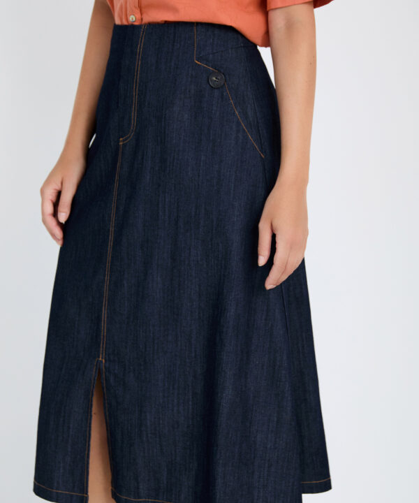 Skatie falda tejana midi azul skatie S05F60MRN 02 e1770580086803