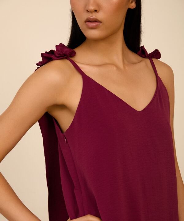 meisie vestido largo de tirantes uva meisïe