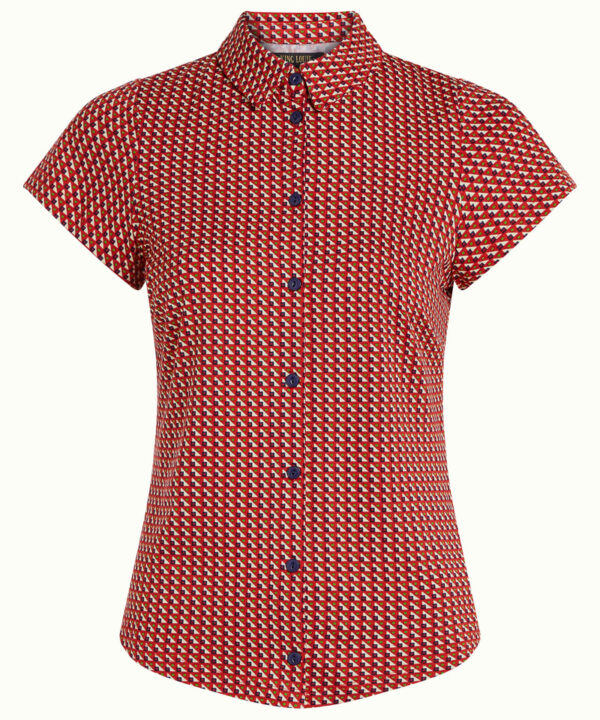 King Louie Espana blusa Bora Bora roja camisa King Louie 10437 655 F e1772914273702