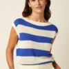 King Louie Espana jersey Eva knit top capella raya azul King Louie 10503 493 B e1772914557625