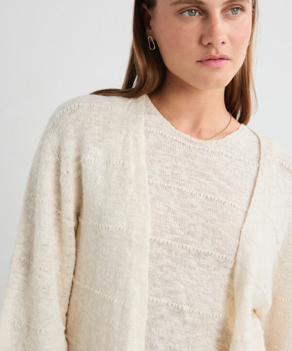 Mus Bombon kimono cardigan punto crudo KIM NUNAVUT CRUDO 2 e1772368288293