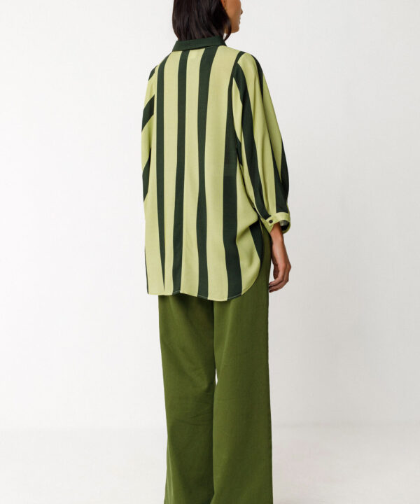 SKFK Camisa KATRIN rayas verde manga francesa 1 scaled e1774425662784