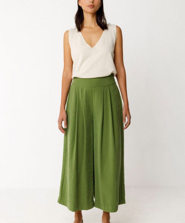 Pantalón midi SKFK Enetz verde