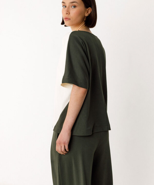 SKFK camiseta ELUSKA manga corta verde caqui blanca negra scaled e1774509534806