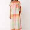 SKFK vestido lama gots camisero midi cuadros naranja scaled e1774513377922