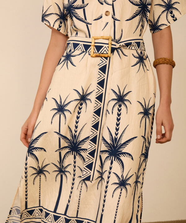 meisie vestido midi estampado palmeras meisie M125V08PEN 06 e1774939669753