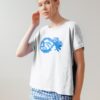 PAN producto basico 2602106B Camiseta Blanca Pez manga corta algodon organico