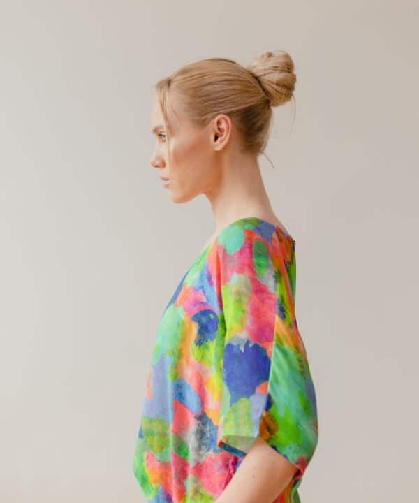 Blusa P.A.N estampado manchas colores