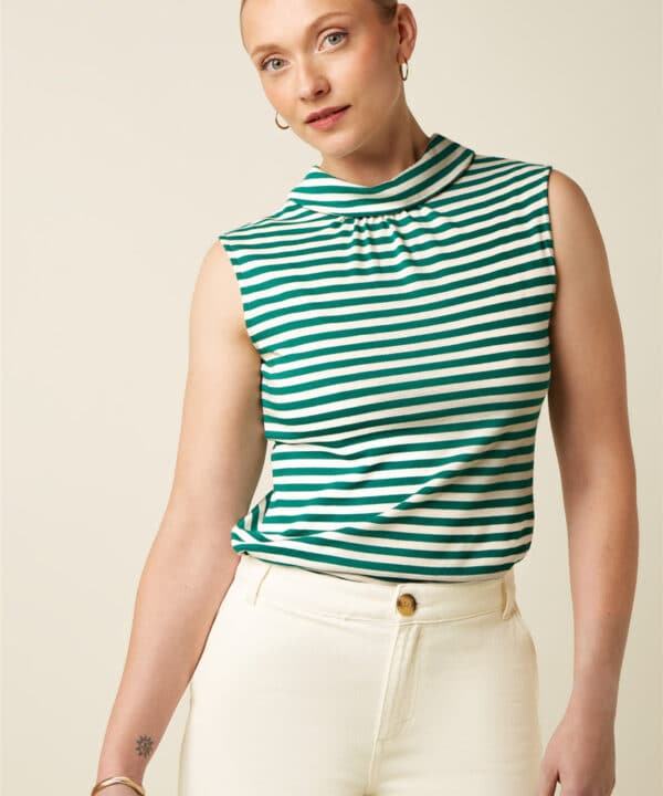 Top Dita KING LOUÏE Chopito rayas verde